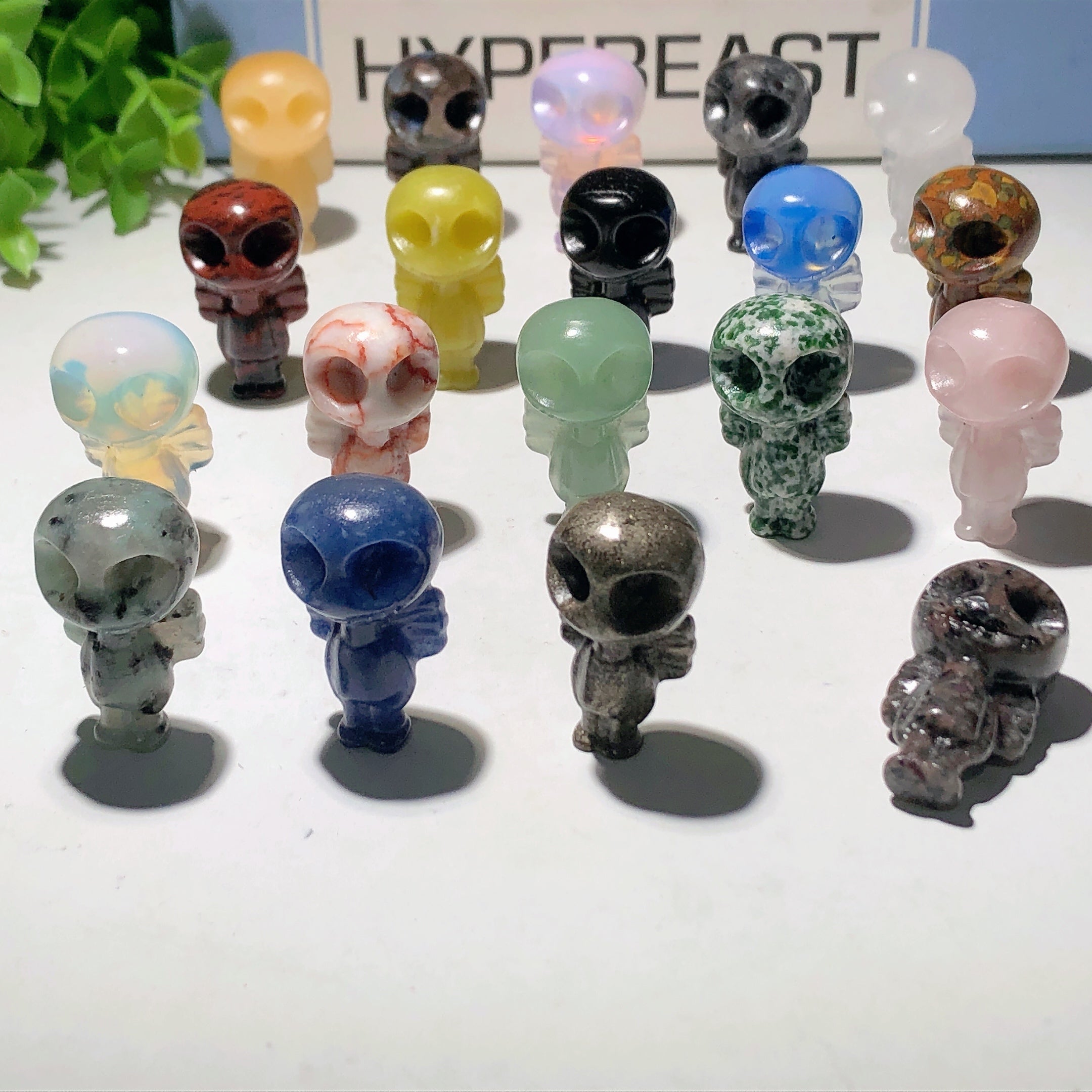 1.5 inch Mixed Crystal Skull Carvings for Healing