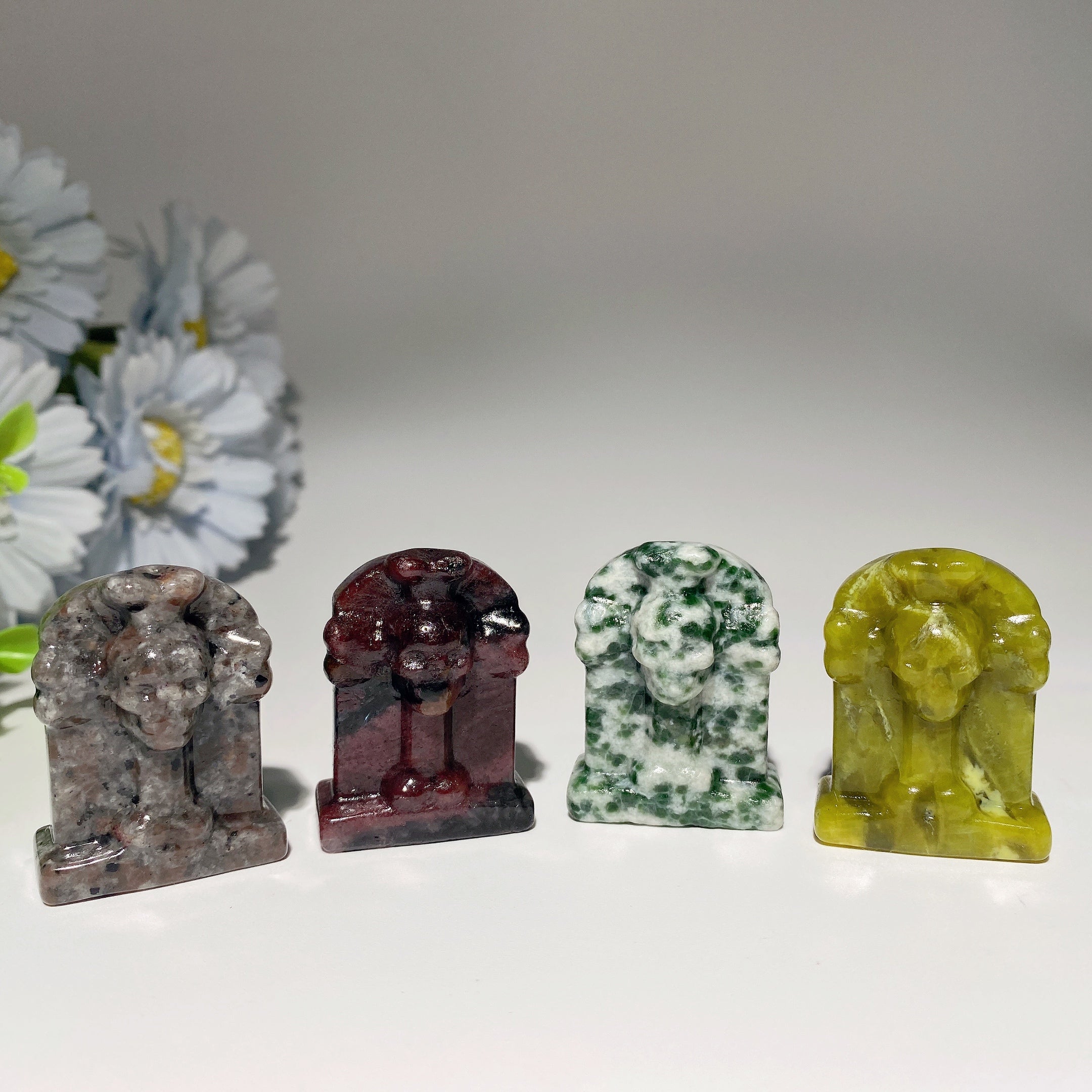 1.5 inch Mixed Crystal Tombstone Figurines for Healing