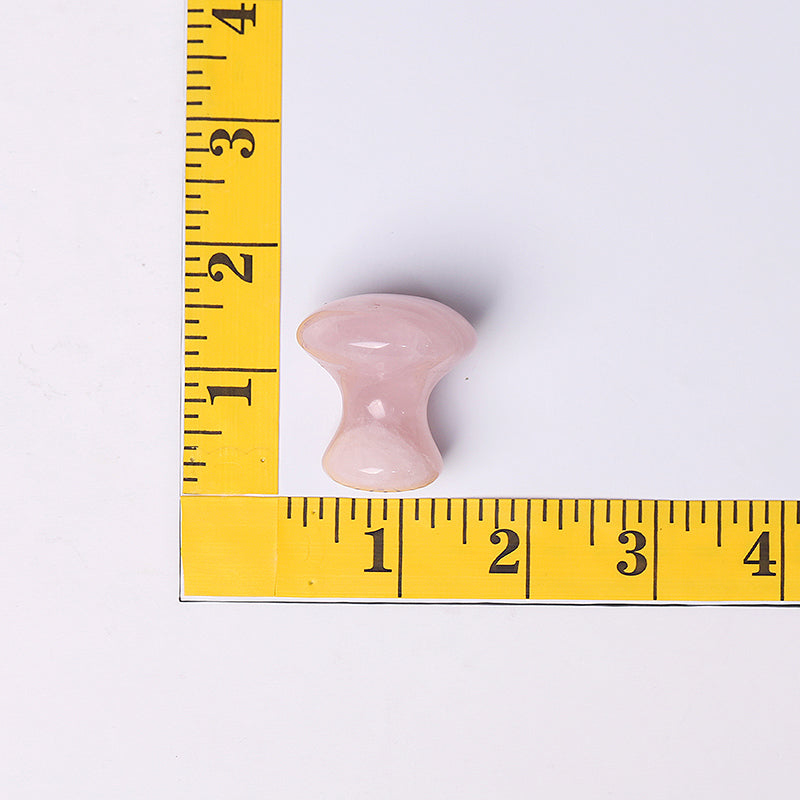 1.5 Inch Natural Rose Quartz Mushroom Crystal for Body Massage