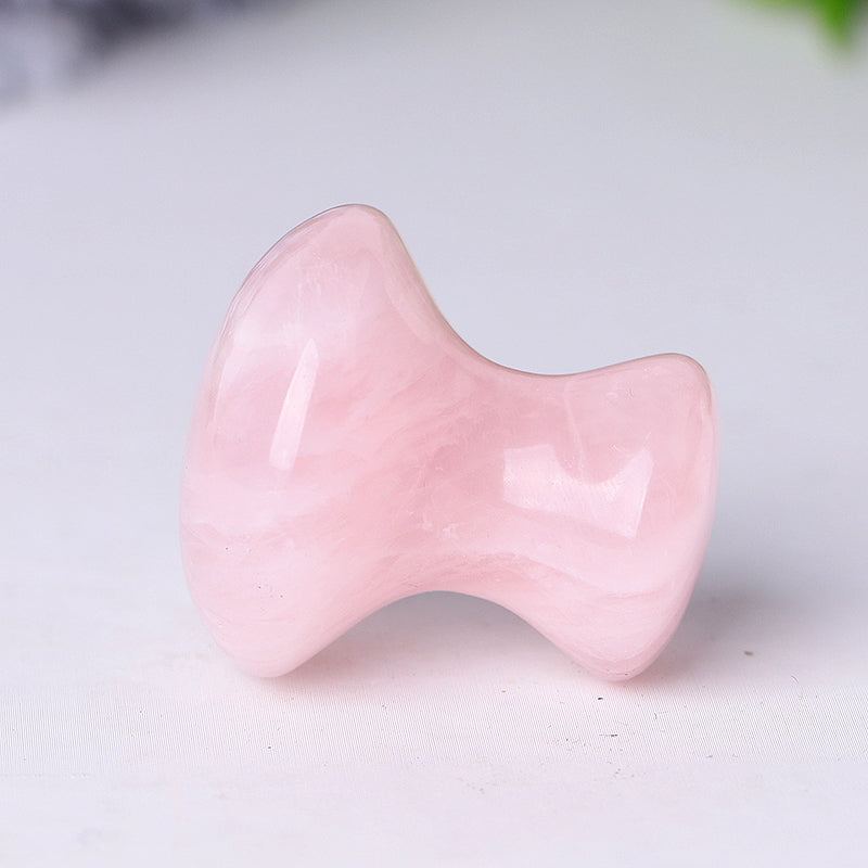 1.5 Inch Natural Rose Quartz Mushroom Crystal for Body Massage