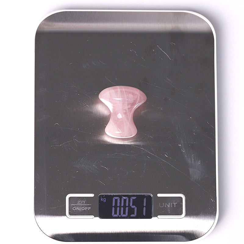 1.5 Inch Natural Rose Quartz Mushroom Crystal for Body Massage