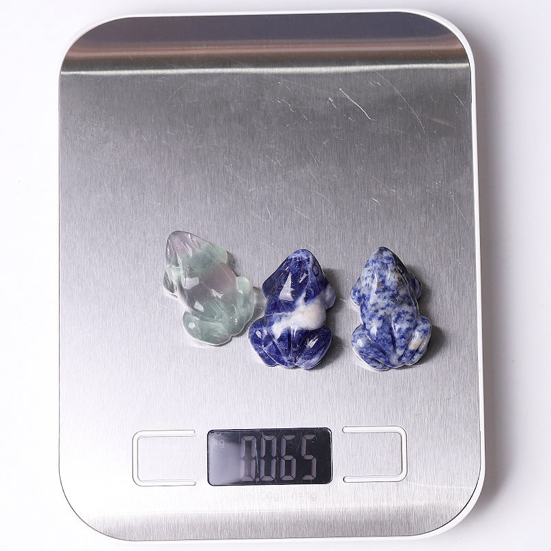 1.5 inch Polished Crystal Frog Figurines for Decor
