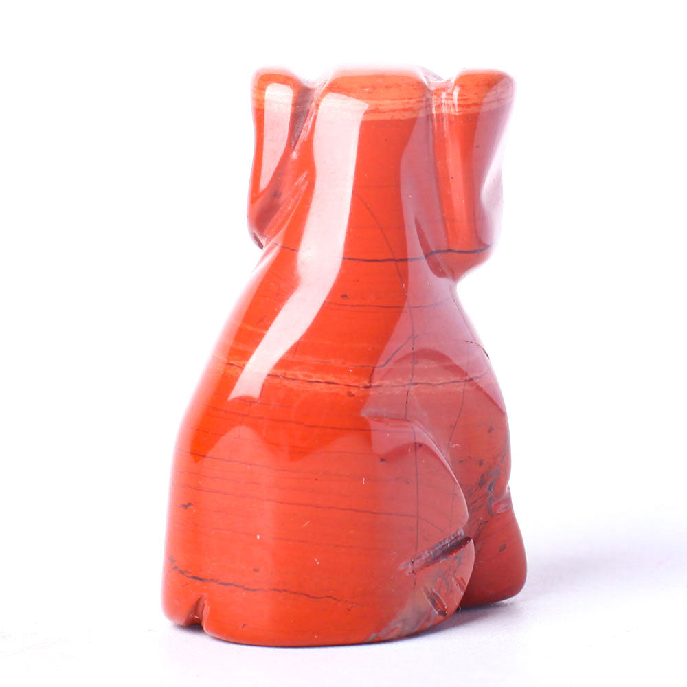 1.5 Inch Red Jasper Crystal Dog Healing Figurine