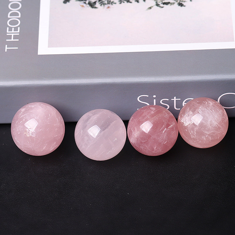 1.5 Inch Rose Quartz Crystal Sphere for Healing