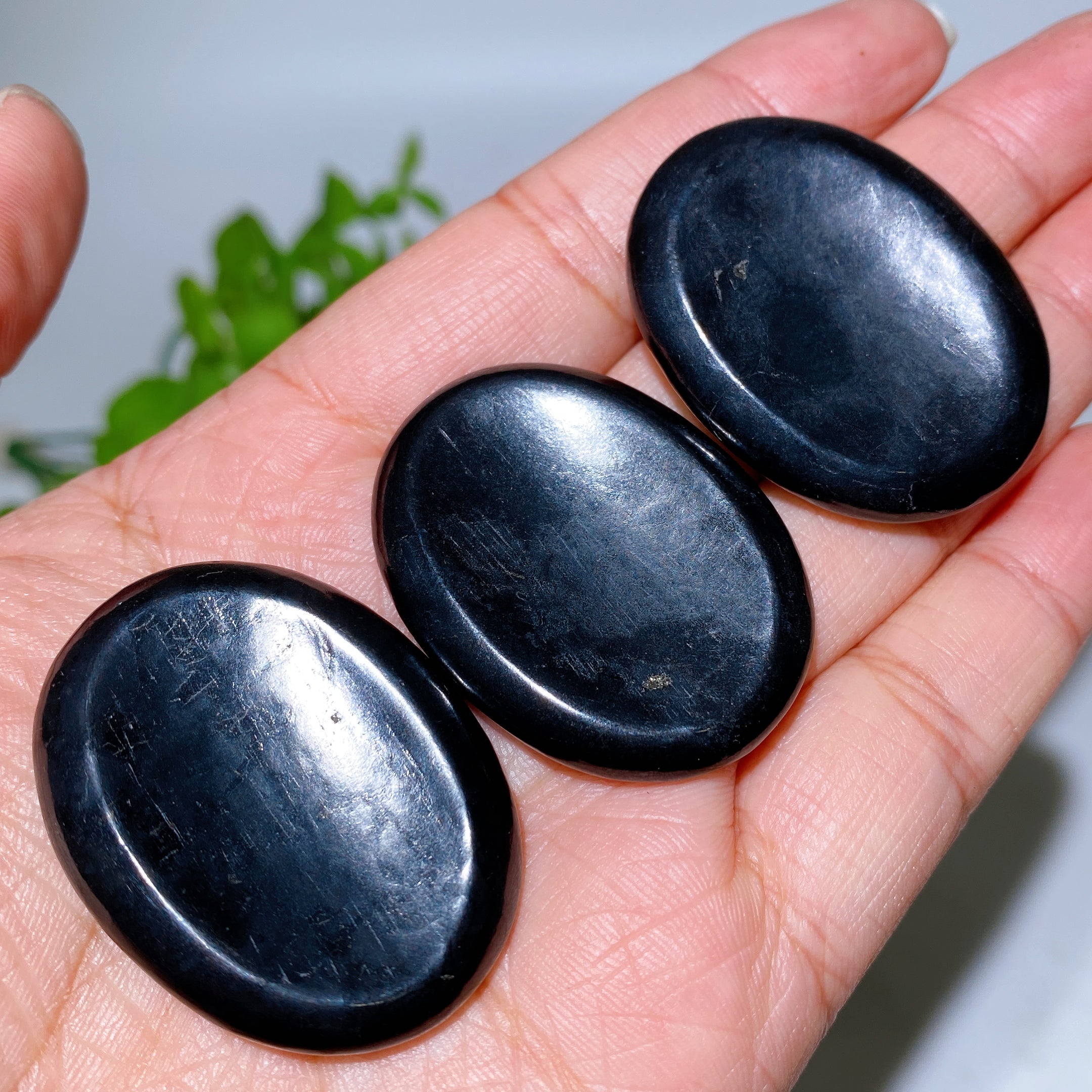 1.5 inch Schungite Worry Stone for Healing & Stress Relief