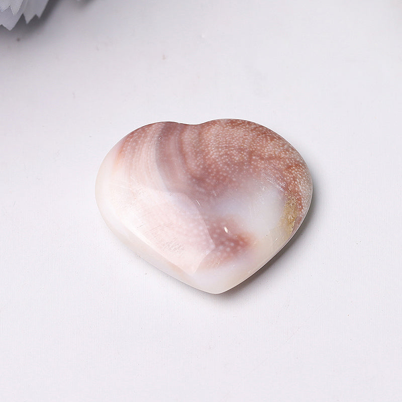 1.5 inch Shiva's Eye Heart Crystal Carving