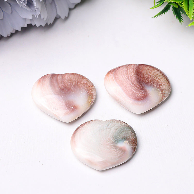 1.5 inch Shiva's Eye Heart Crystal Carving