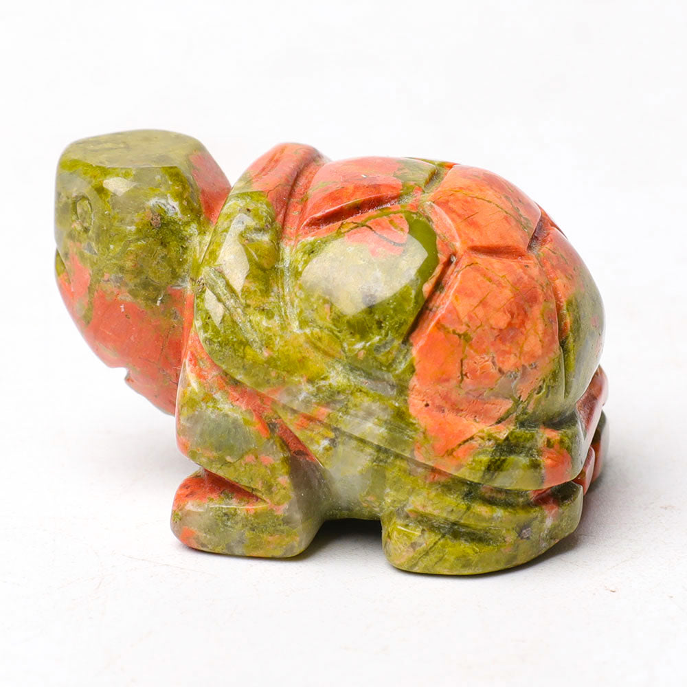 1.5 inch Unakite Crystal Turtle Figurine for Prosperity