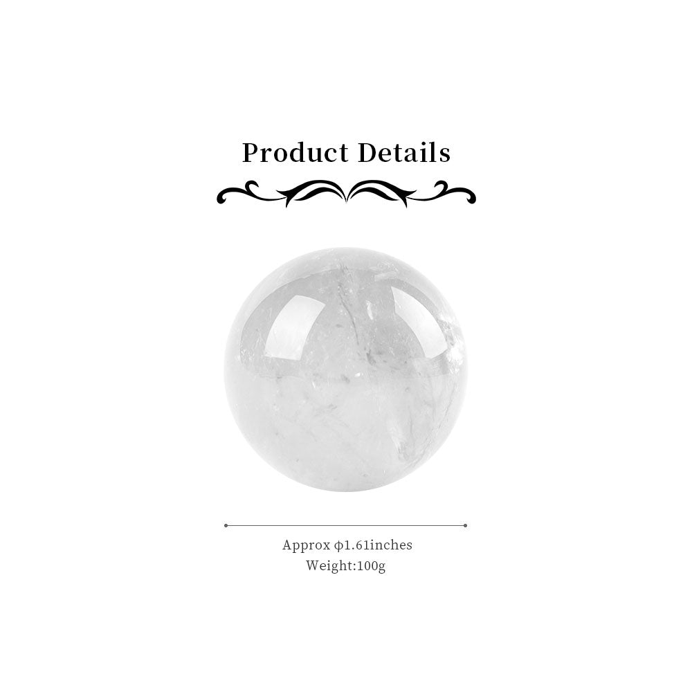 1.6-Inch Amethyst Crystal Sphere for Healing & Meditation