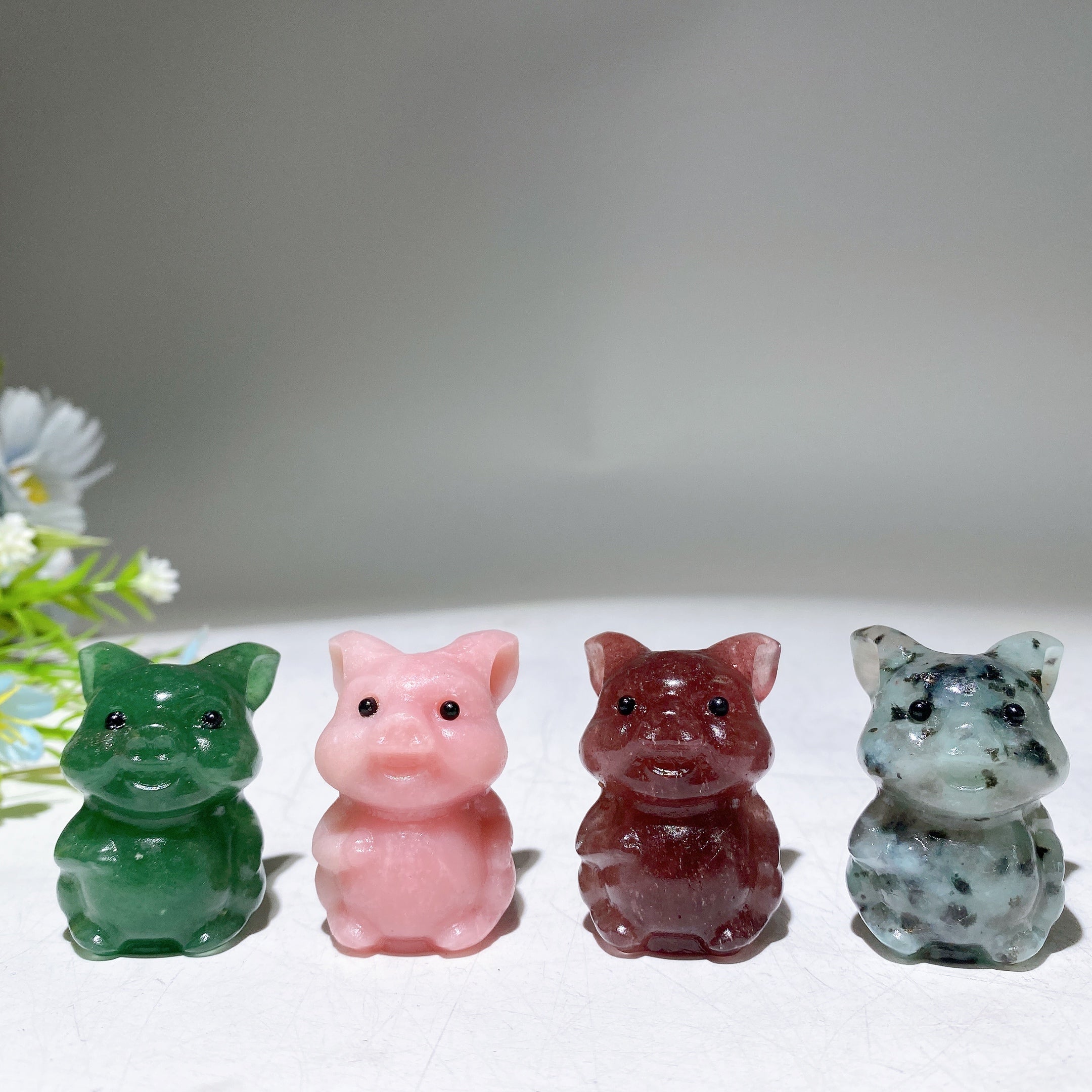 1.6 inch Crystal Pig Carving Healing Figurine