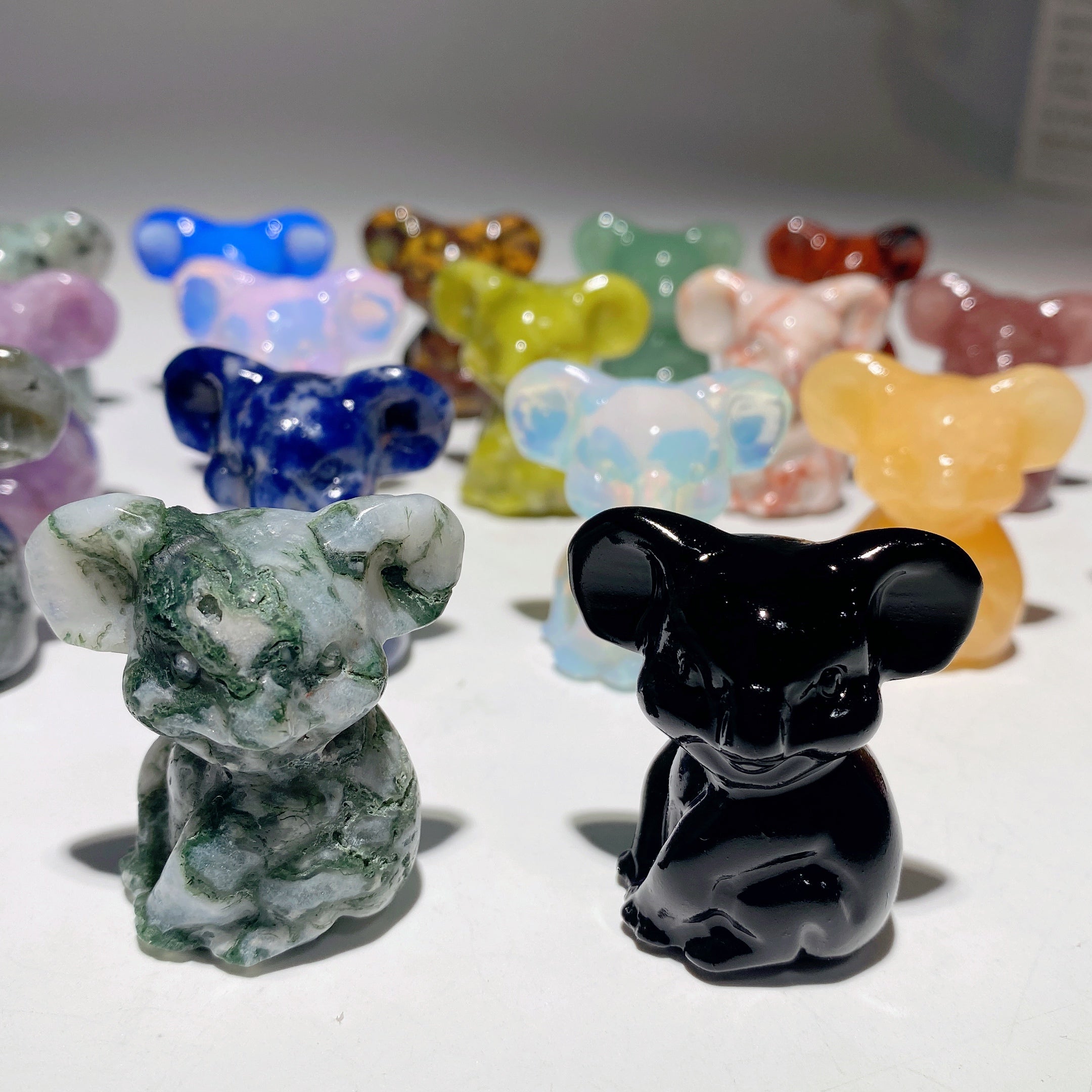 1.6 inch Mixed Crystal Koala Carvings Healing Figurines