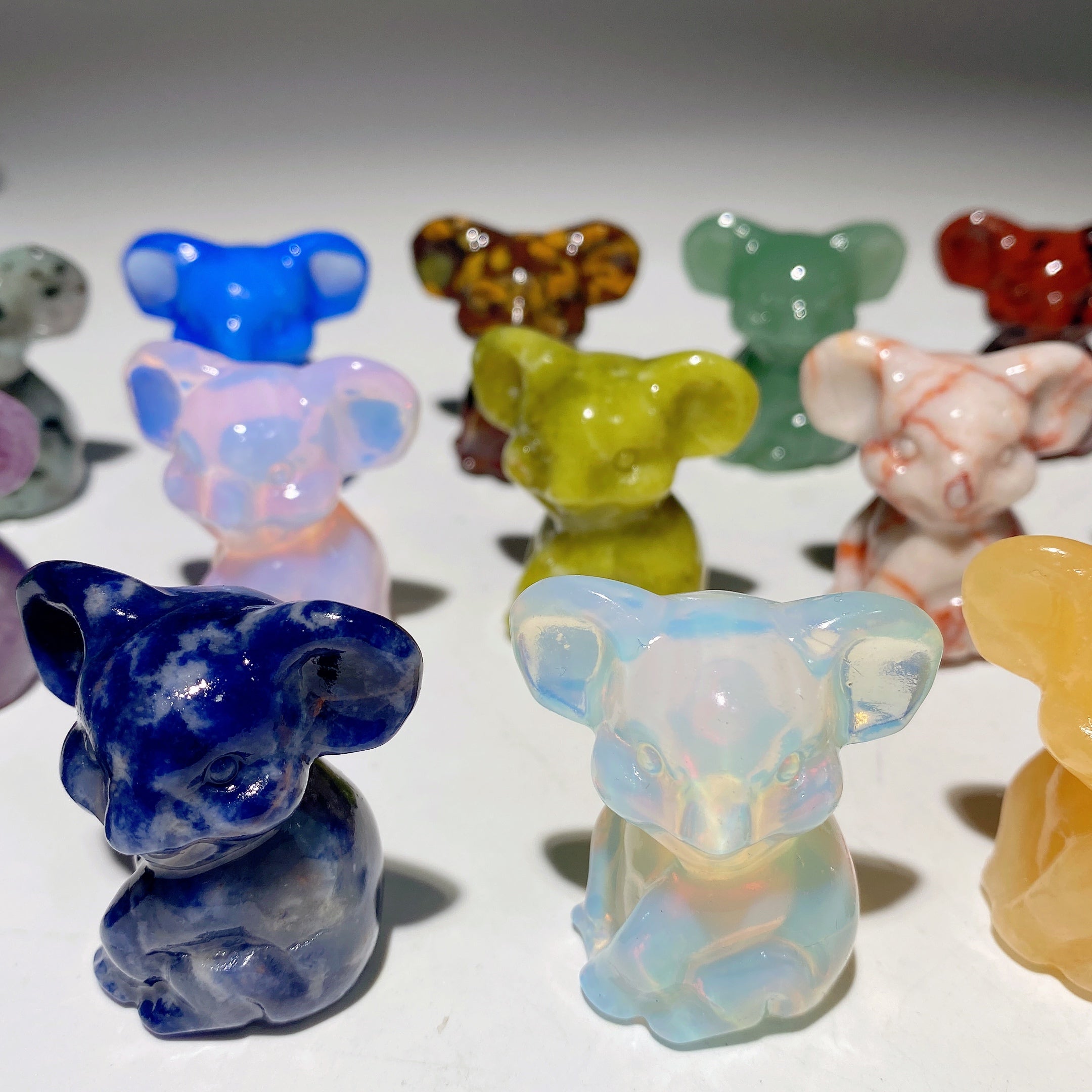 1.6 inch Mixed Crystal Koala Carvings Healing Figurines