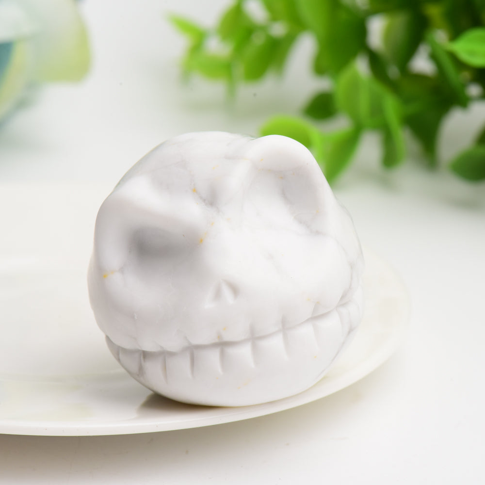 1.6 Inch Mixed Crystal Skull Carving for Healing & Meditation