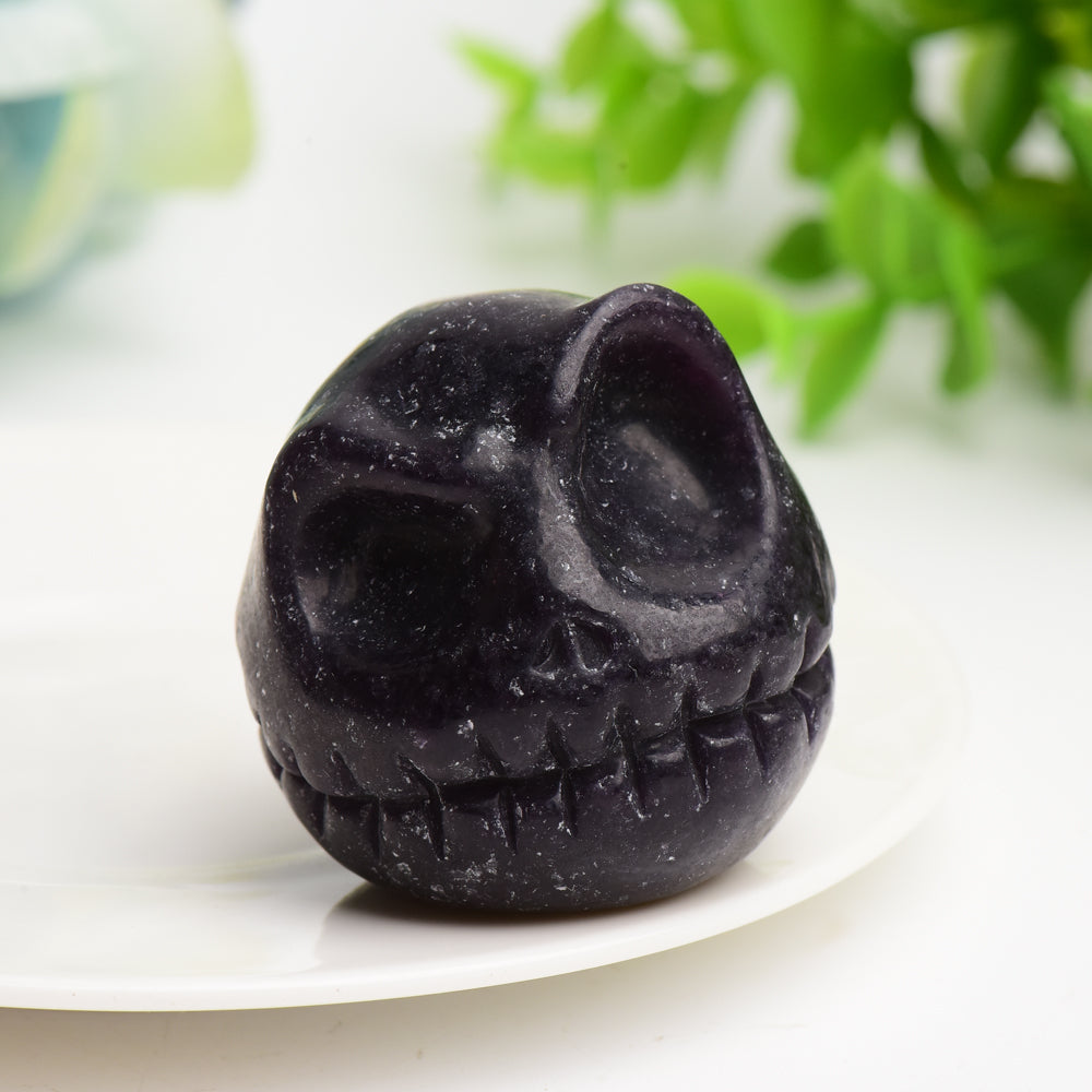 1.6 Inch Mixed Crystal Skull Carving for Healing & Meditation