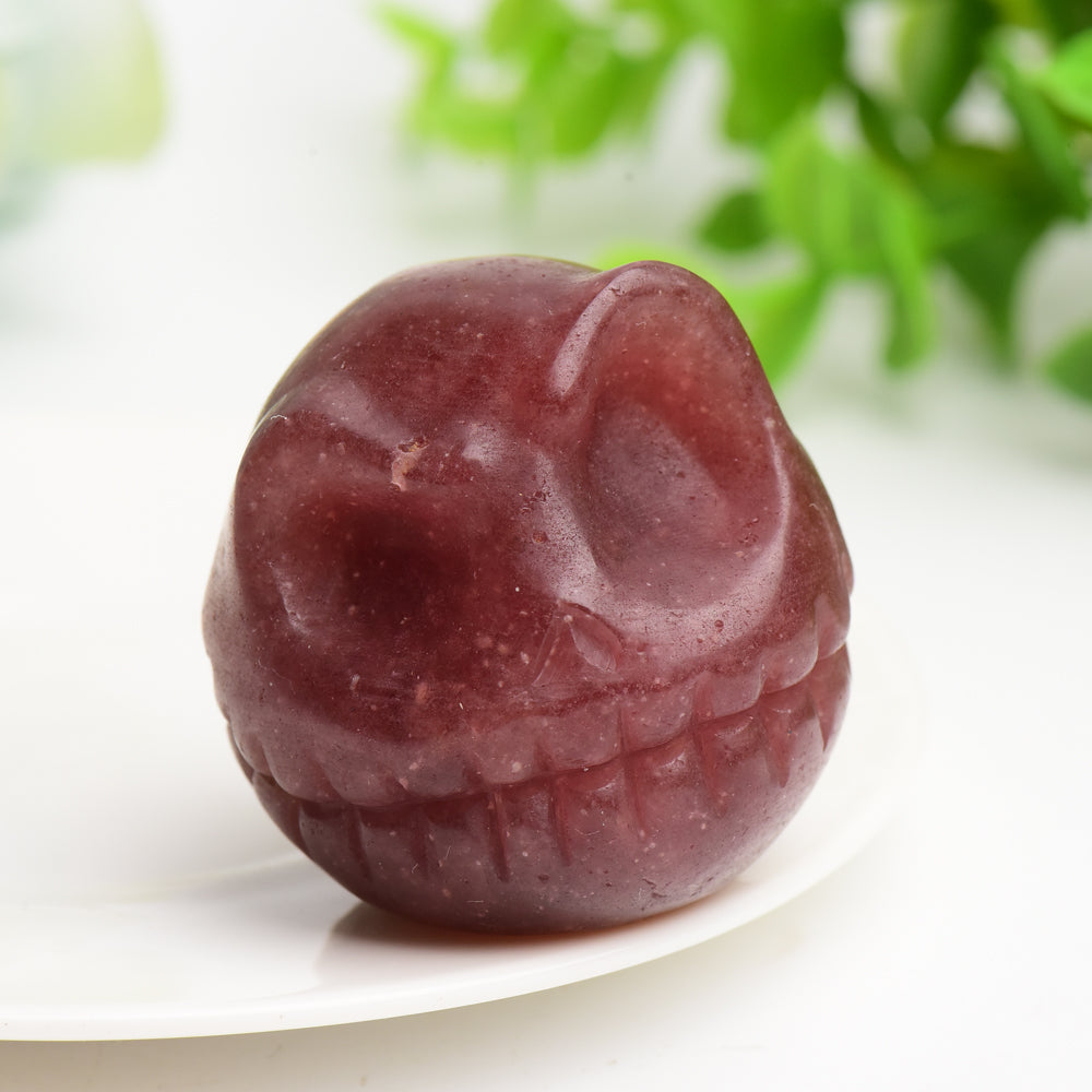 1.6 Inch Mixed Crystal Skull Carving for Healing & Meditation