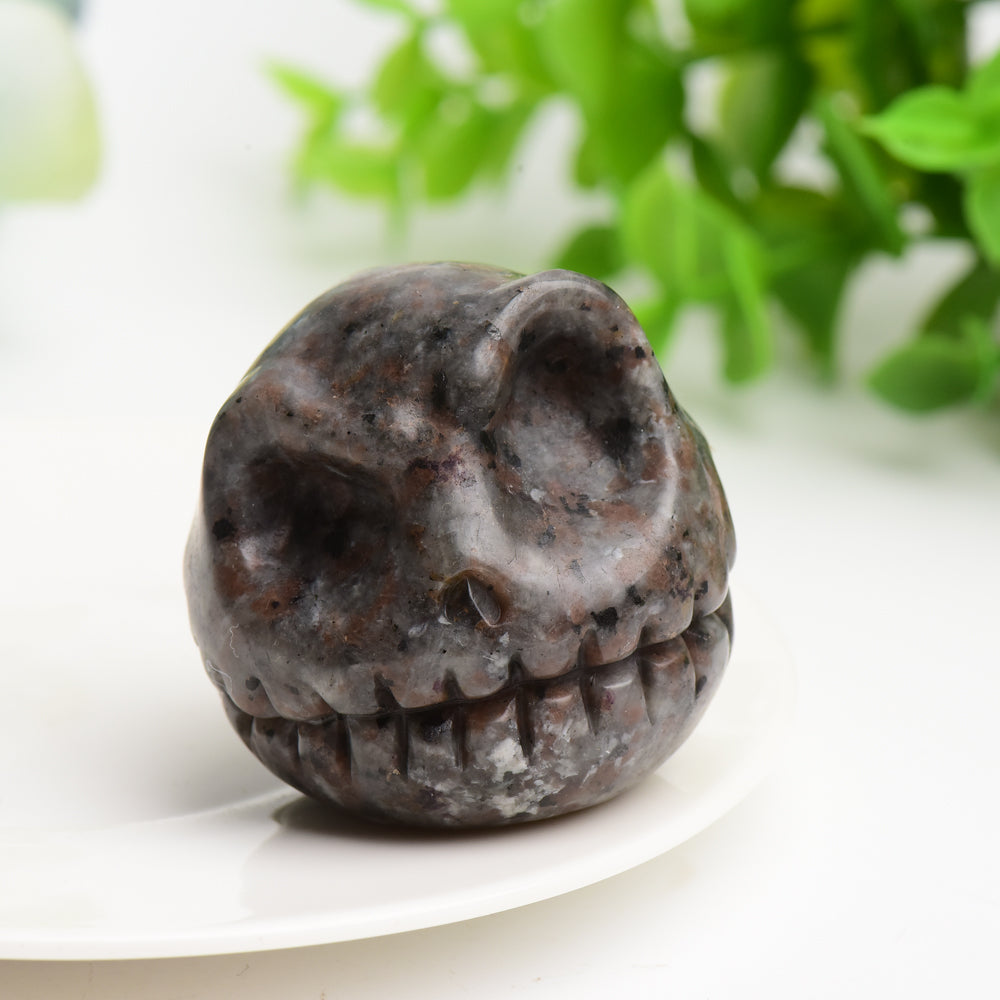 1.6 Inch Mixed Crystal Skull Carving for Healing & Meditation