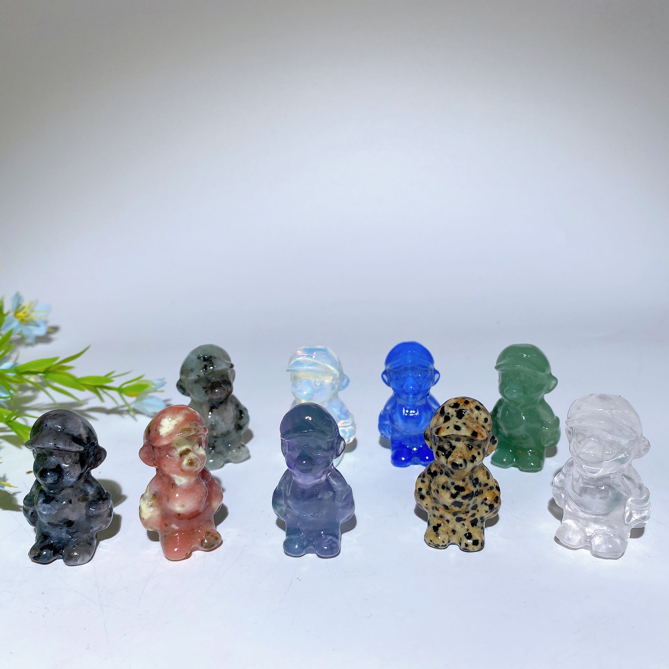 1.6" Mixed Crystal Figurines for Healing and Meditation