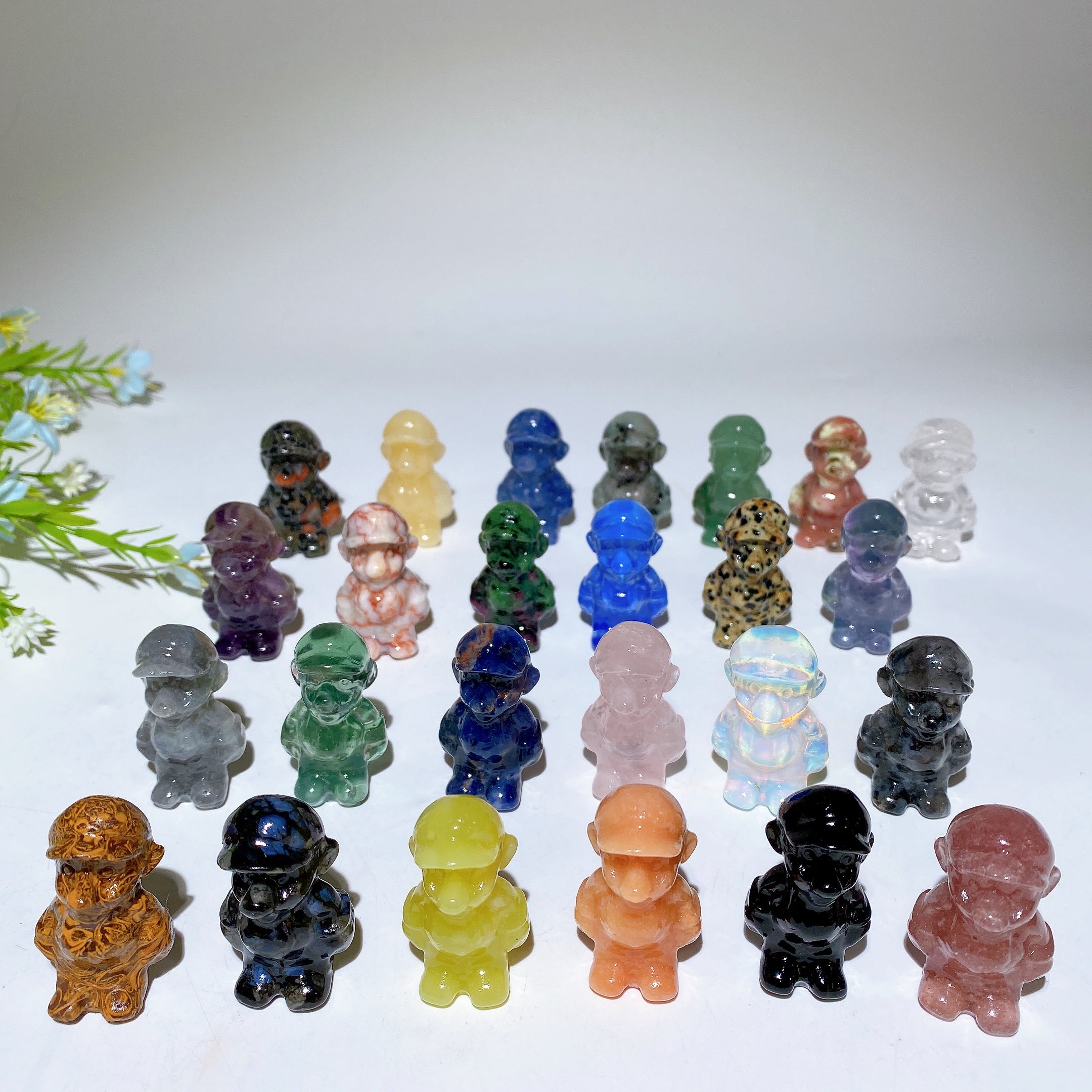 1.6" Mixed Crystal Figurines for Healing and Meditation