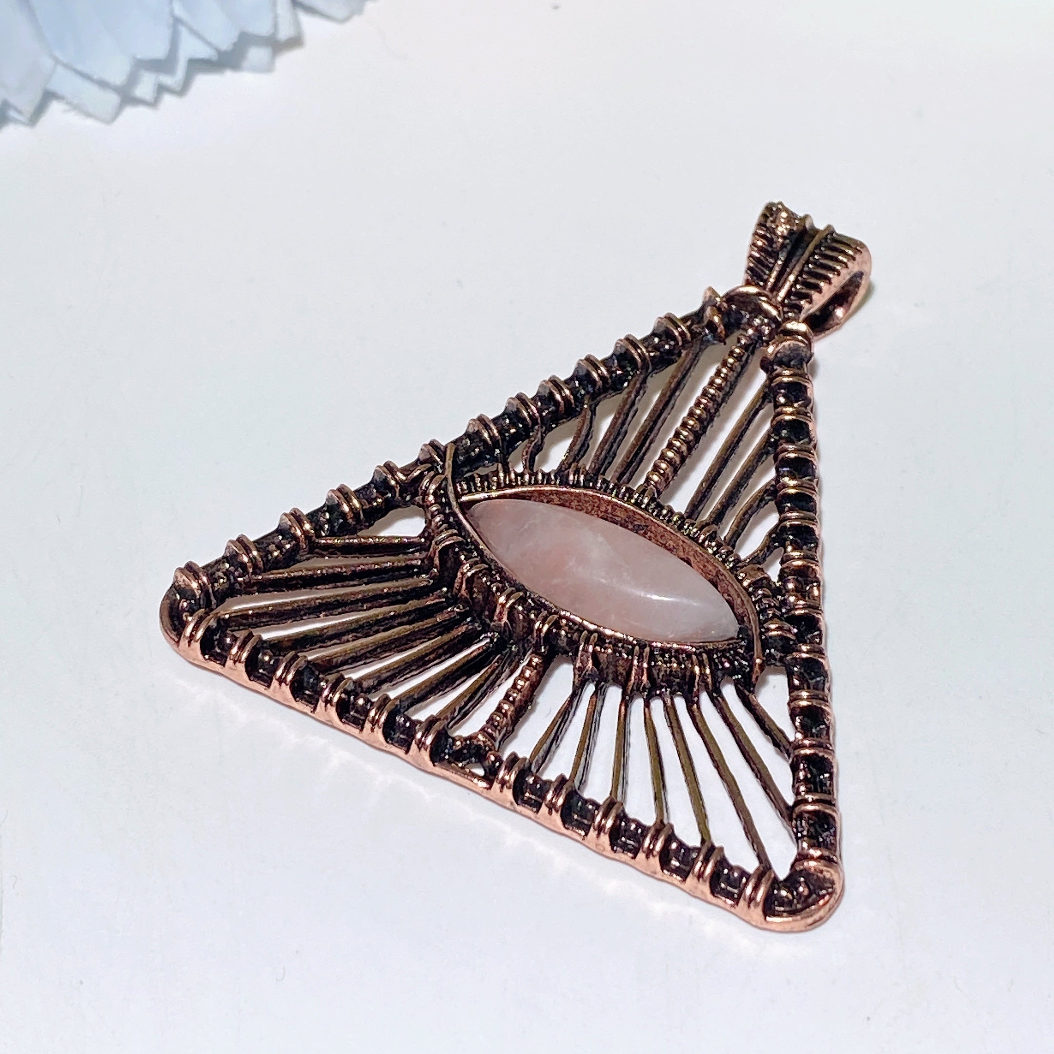 1.6" Rose Quartz Tiger Eye Amethyst Crystal Healing Pendant