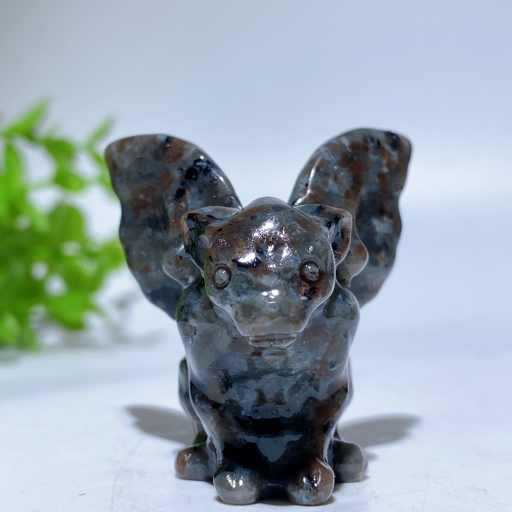 1.7-inch Crystal Gargoyle Carving Figurine Healing Statue