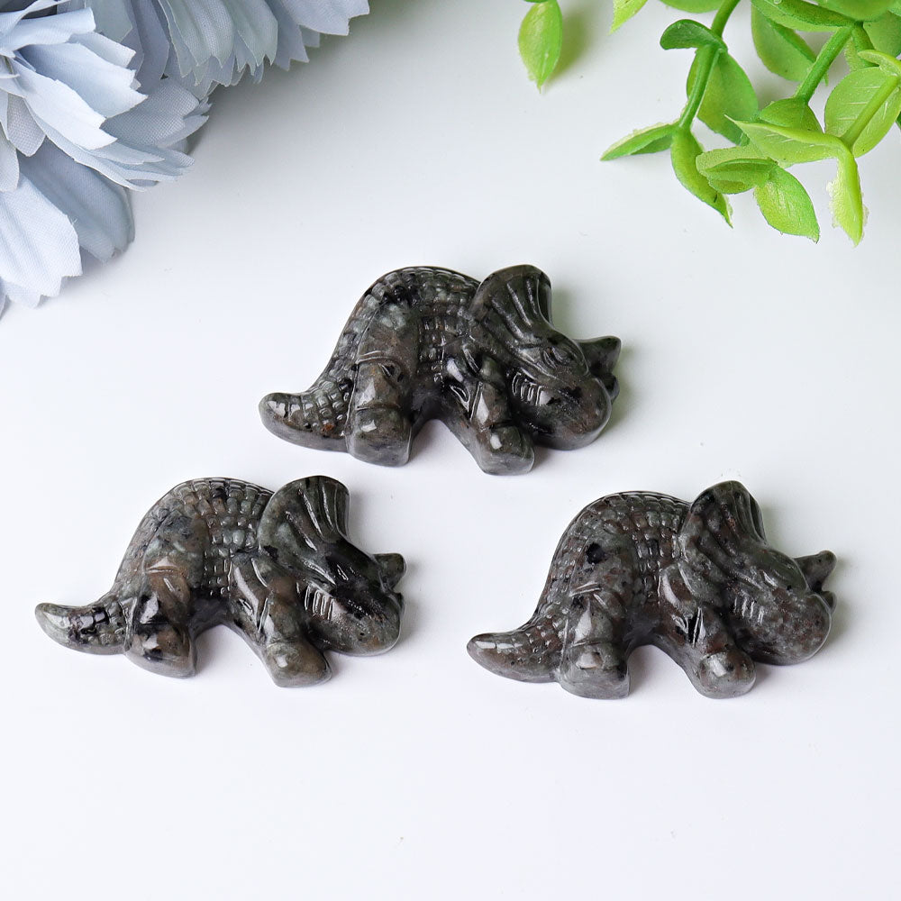1.7 Inch Larvikite Dinosaur Crystal Animal Carving