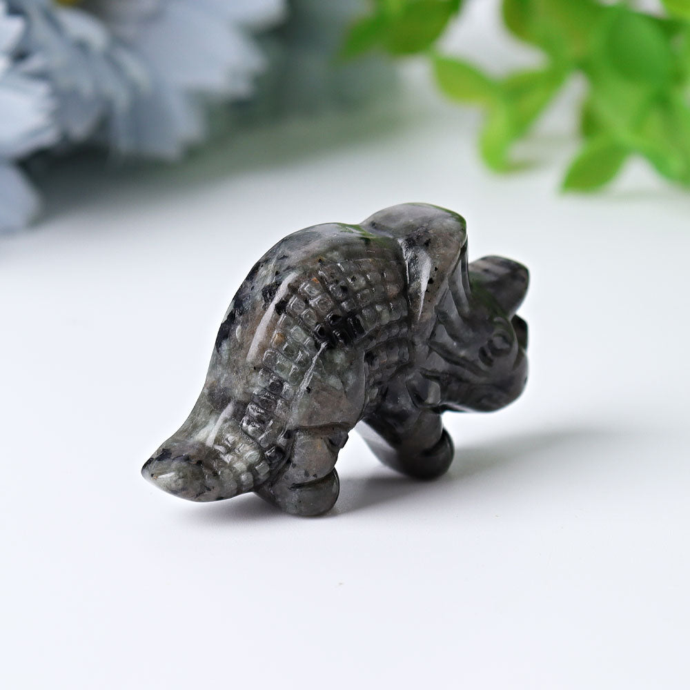1.7 Inch Larvikite Dinosaur Crystal Animal Carving