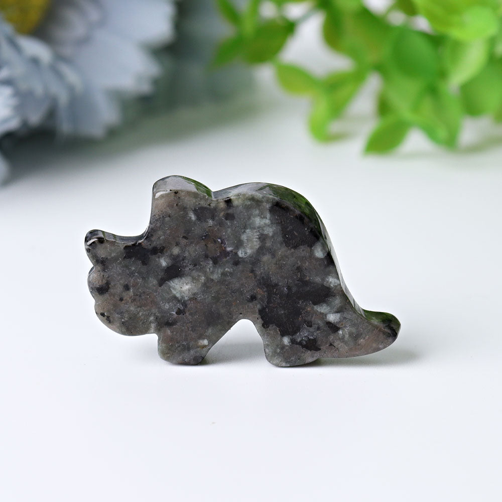 1.7 Inch Larvikite Dinosaur Crystal Animal Carving