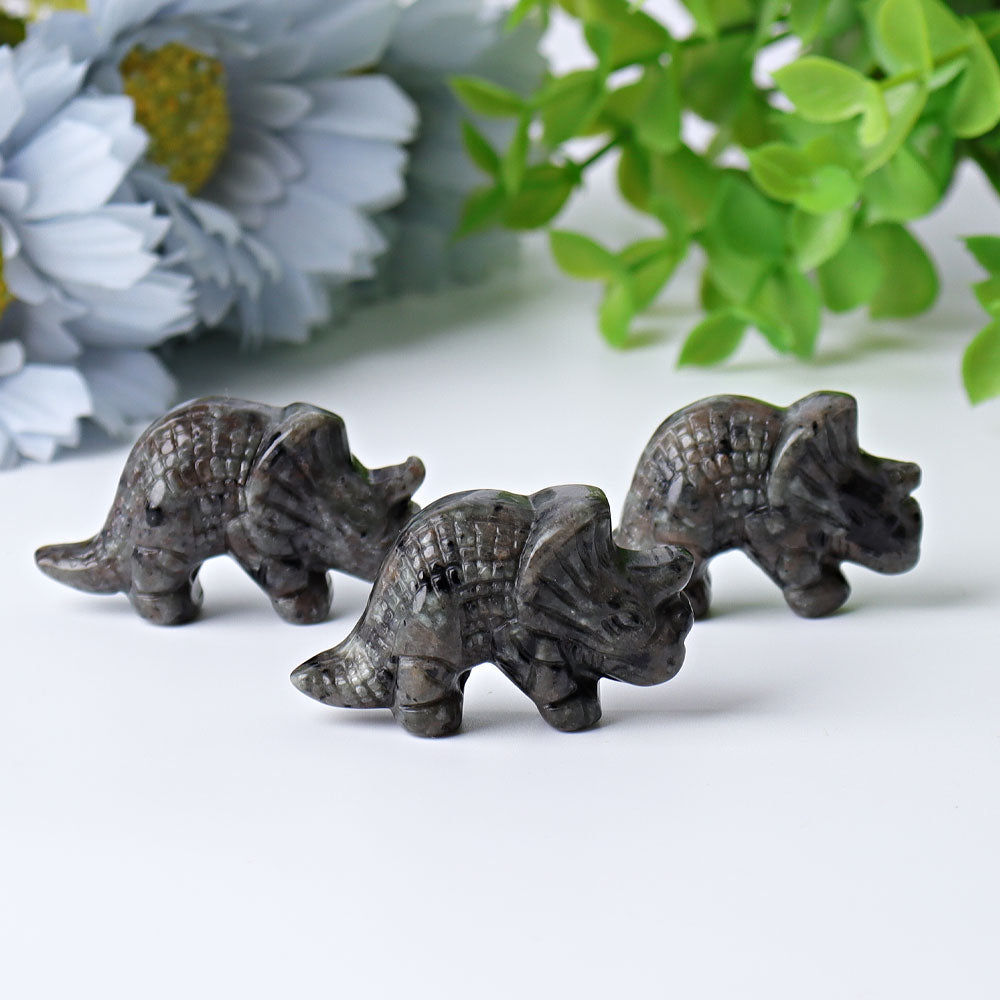 1.7 Inch Larvikite Dinosaur Crystal Animal Carving