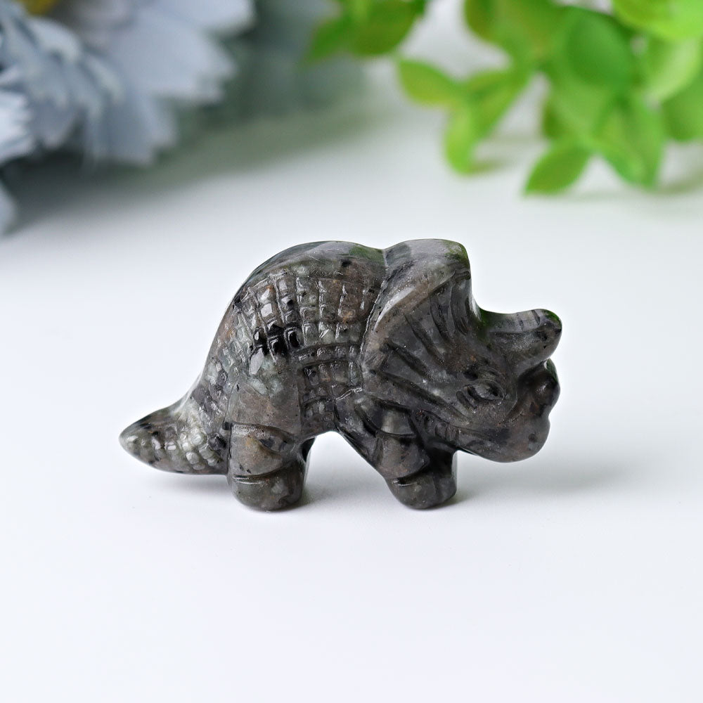 1.7 Inch Larvikite Dinosaur Crystal Animal Carving