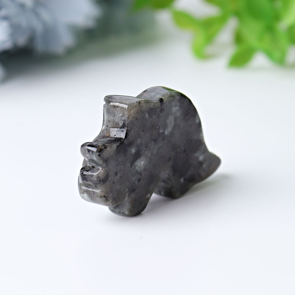1.7 Inch Larvikite Dinosaur Crystal Animal Carving