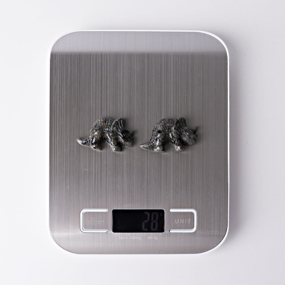 1.7 Inch Larvikite Dinosaur Crystal Animal Carving