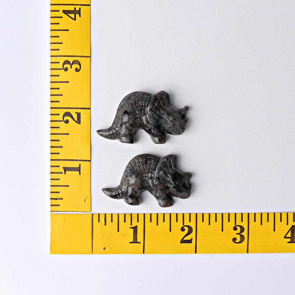 1.7 Inch Larvikite Dinosaur Crystal Animal Carving
