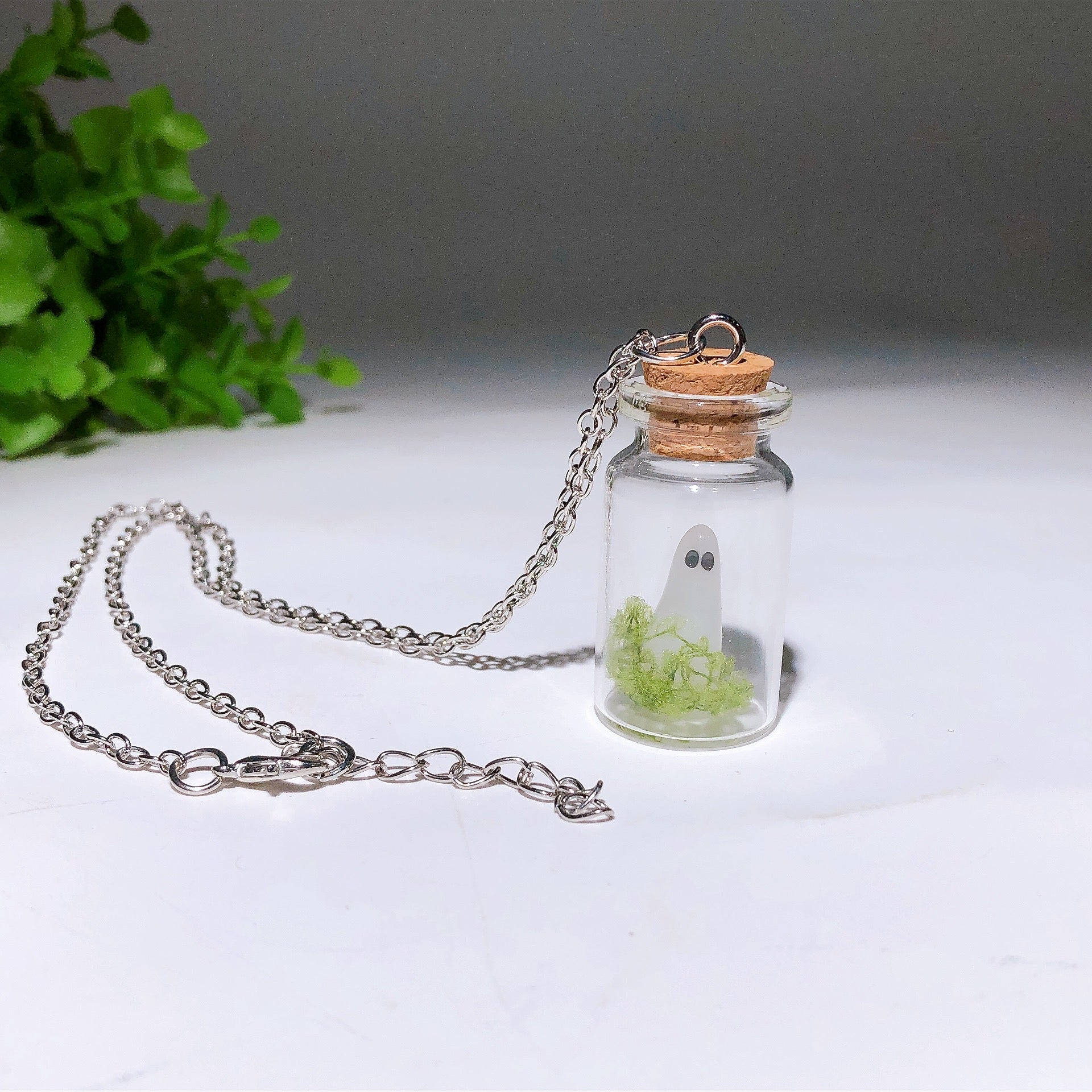 1.7 inch Luminous Ghost Bottle Spiritual Necklace
