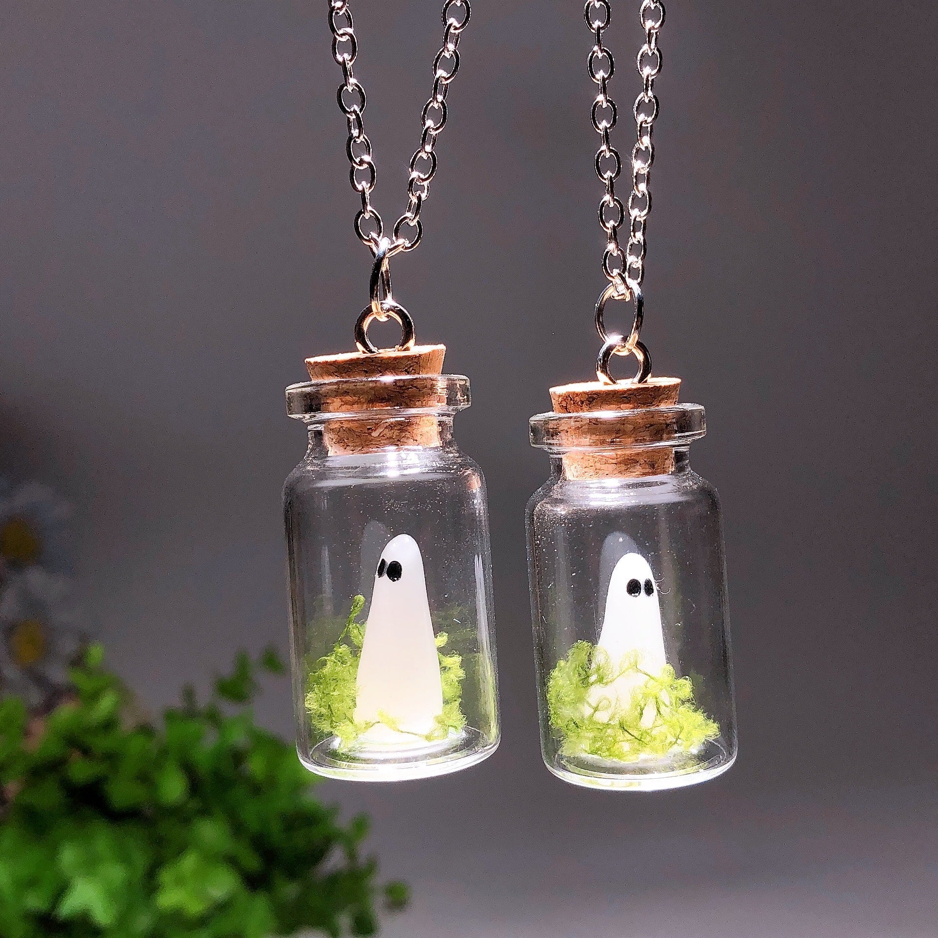 1.7 inch Luminous Ghost Bottle Spiritual Necklace