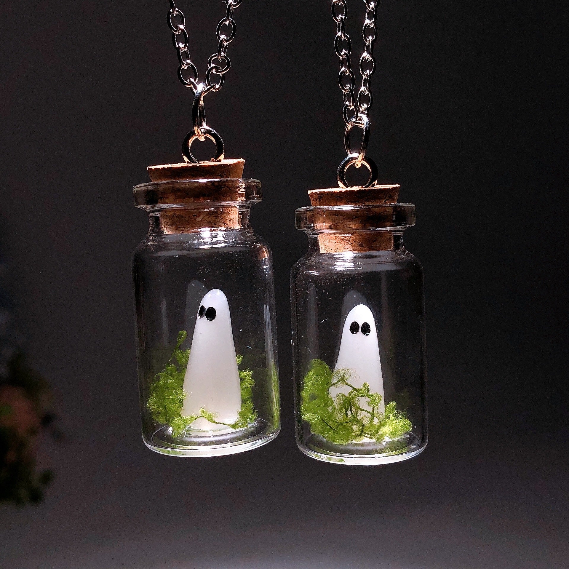 1.7 inch Luminous Ghost Bottle Spiritual Necklace
