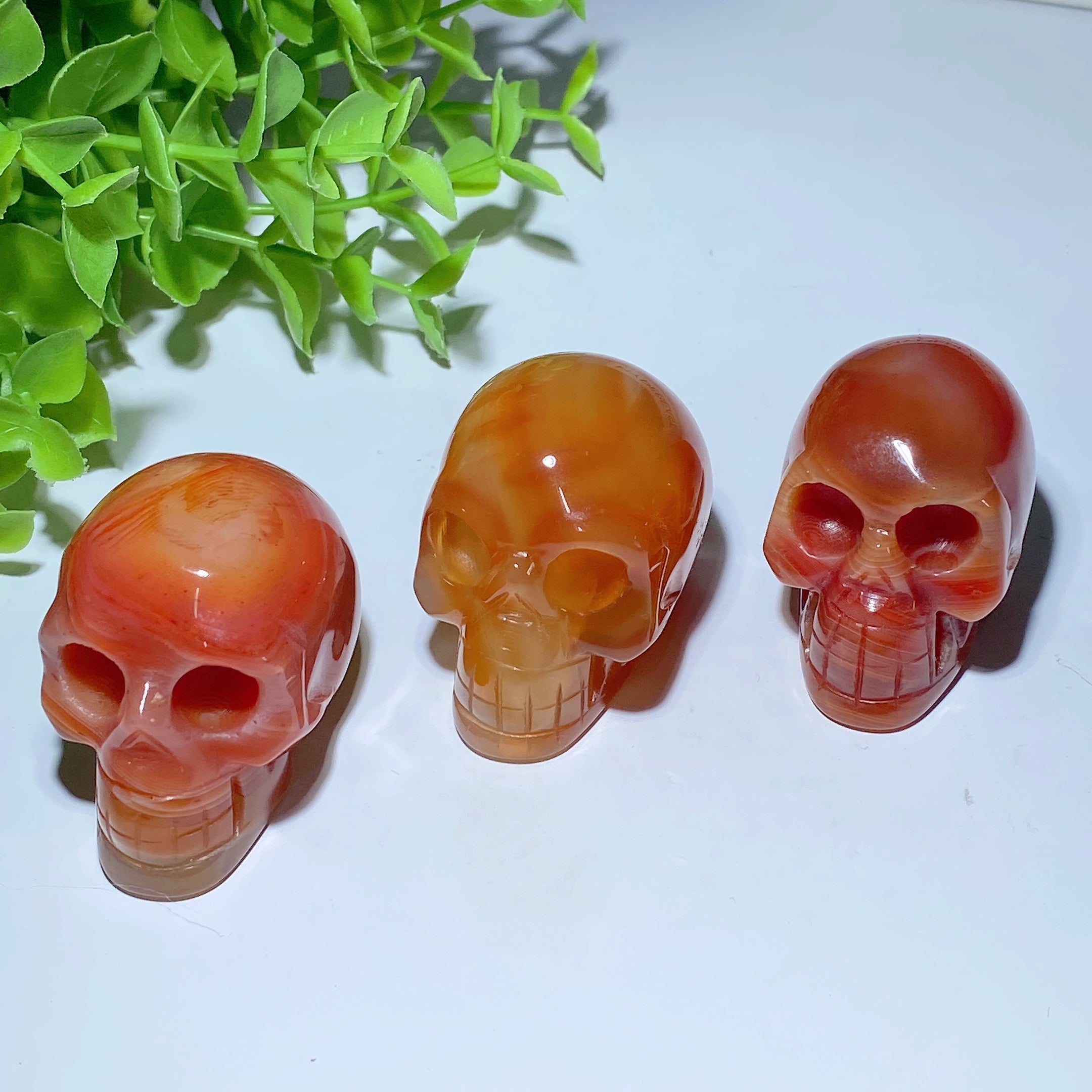 1.8-2.0 inch Carnelian Crystal Skull Carving for Healing