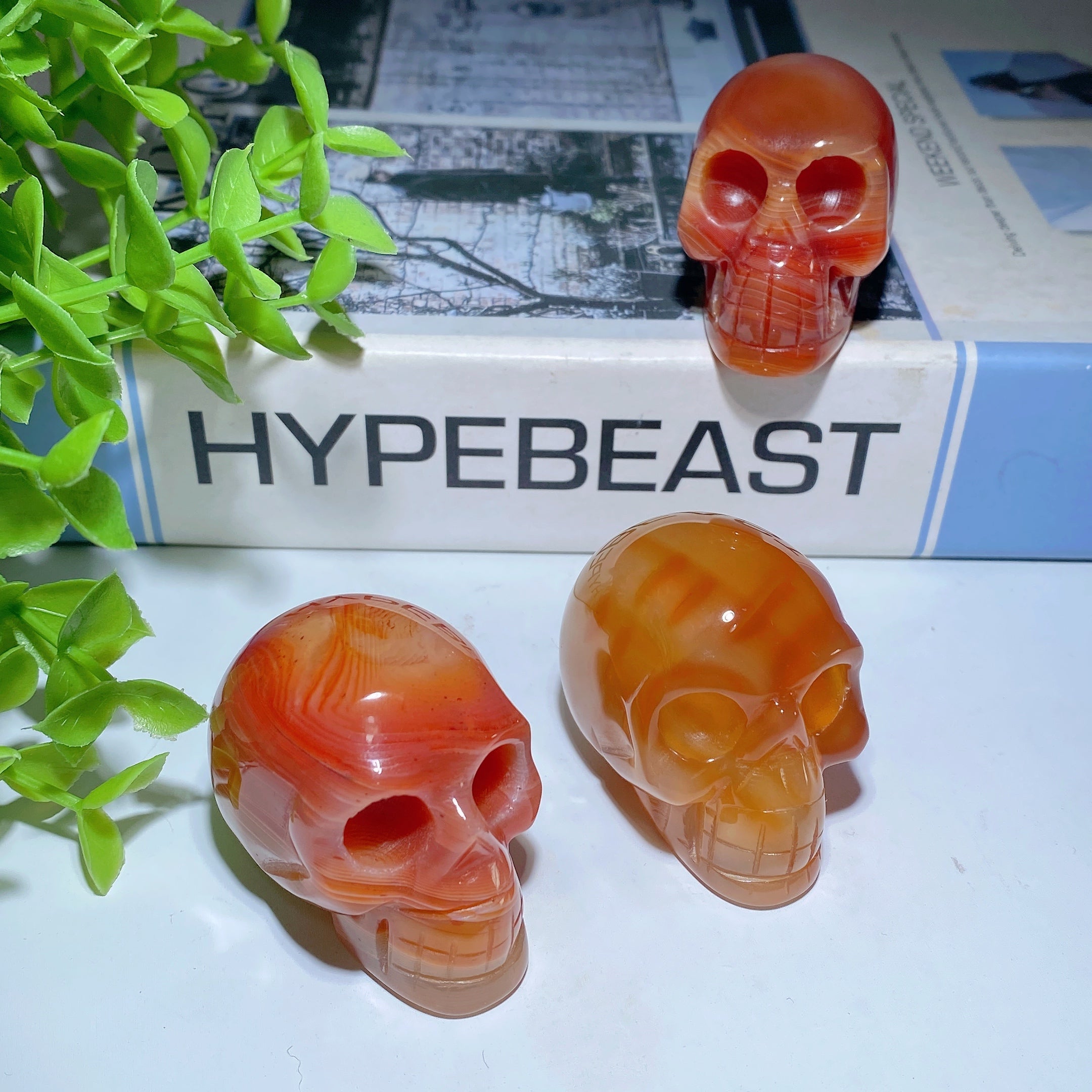 1.8-2.0 inch Carnelian Crystal Skull Carving for Healing