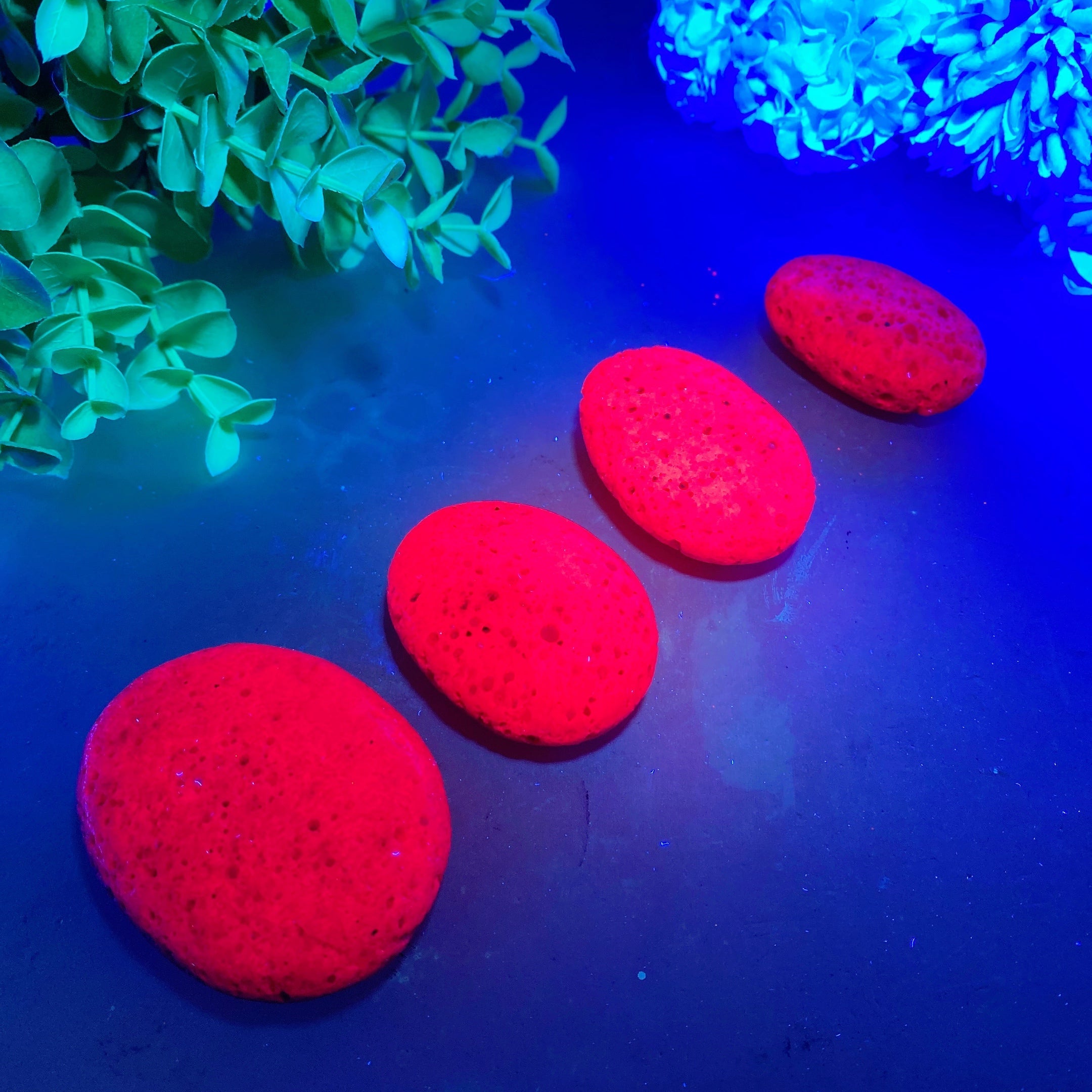 1.8-2.5" Ruby Honeycomb Palm Stone for Healing & Meditation