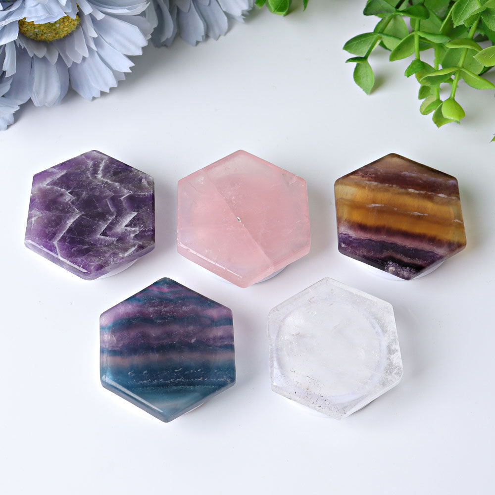 1.8" Hexagon Crystal Cellphone Holder for Energy Healing