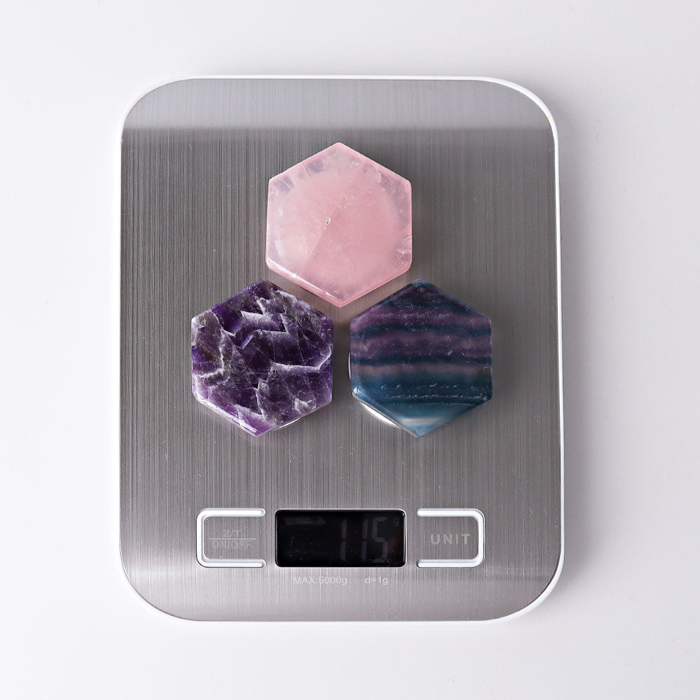 1.8" Hexagon Crystal Cellphone Holder for Energy Healing