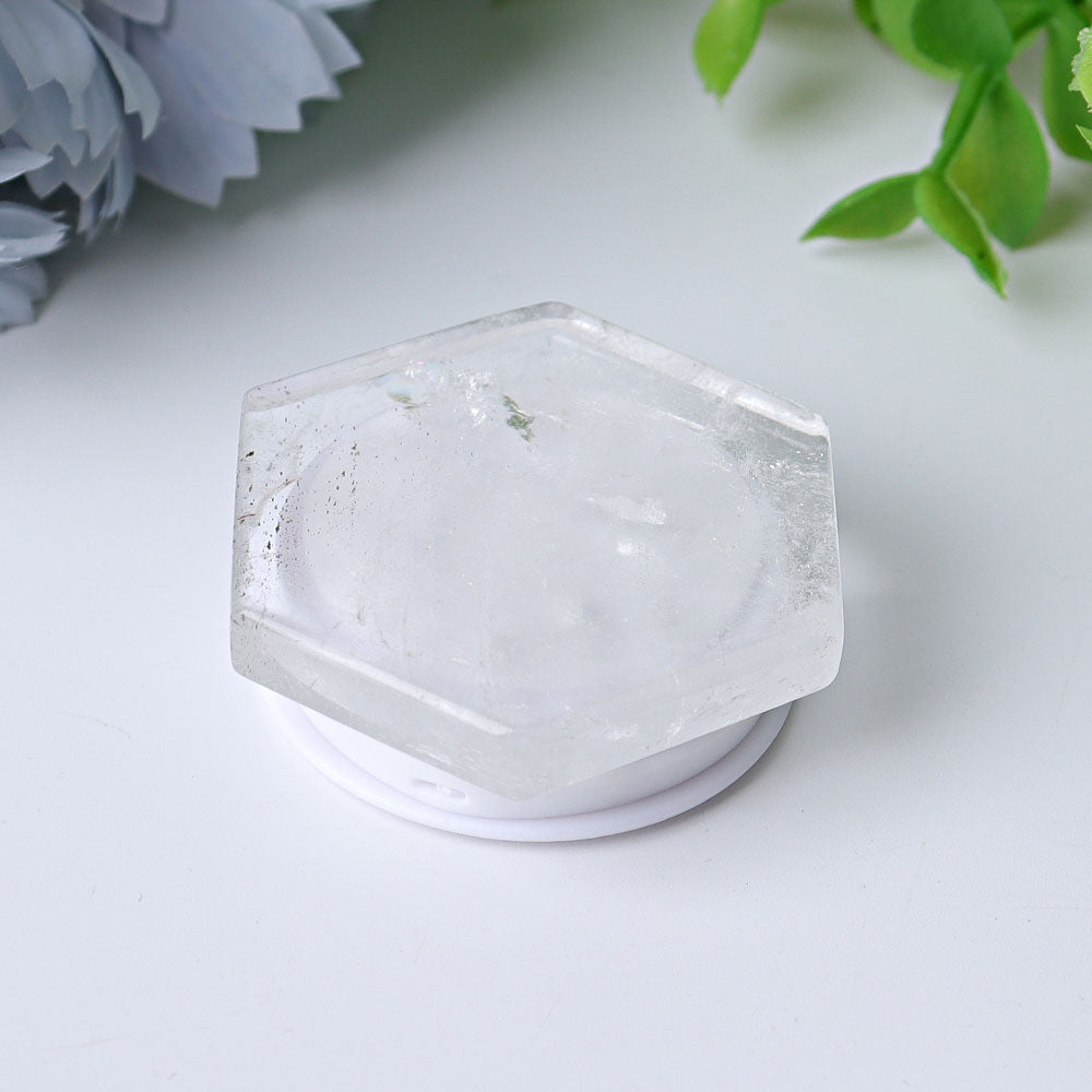1.8" Hexagon Crystal Cellphone Holder for Energy Healing