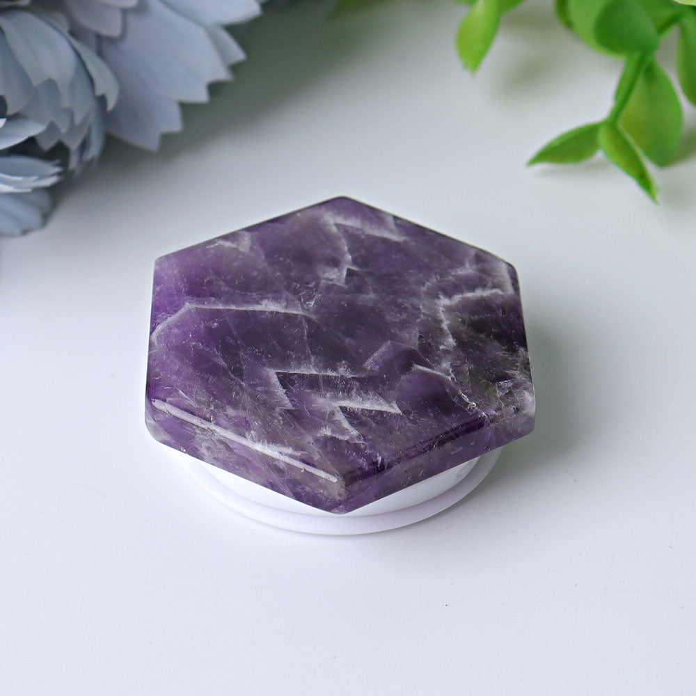 1.8" Hexagon Crystal Cellphone Holder for Energy Healing