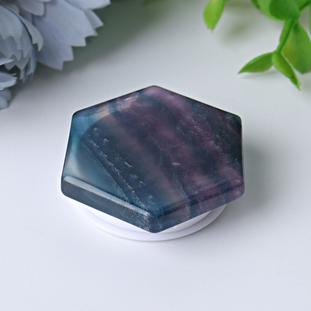 1.8" Hexagon Crystal Cellphone Holder for Energy Healing