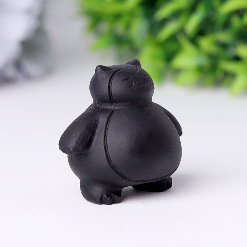 1.8 Inch Black Obsidian Crystal Figurine Carving