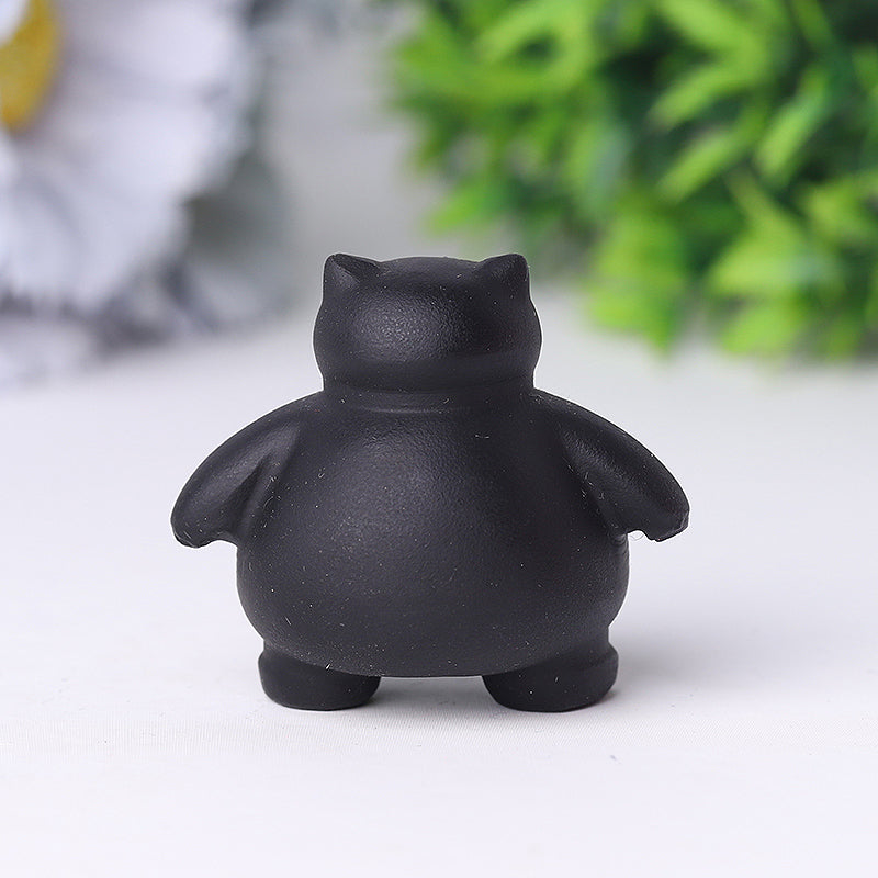 1.8 Inch Black Obsidian Crystal Figurine Carving