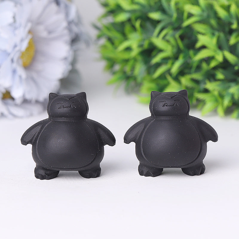 1.8 Inch Black Obsidian Crystal Figurine Carving