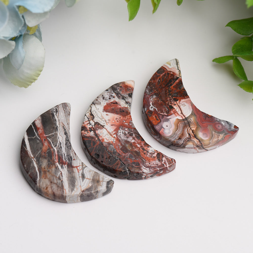 1.8 Inch Mexican Onyx Moon Crystal Carving for Healing