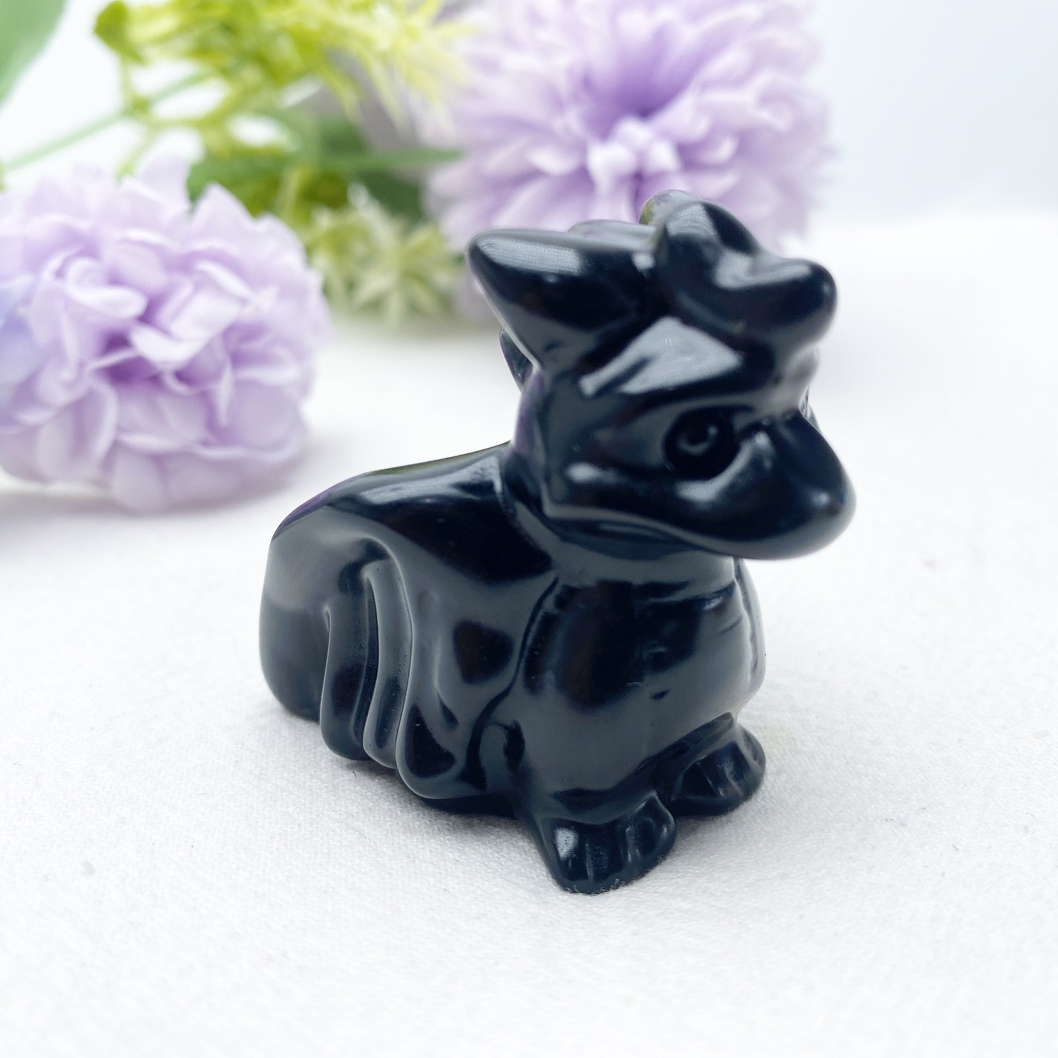 1.8 inch Mixed Crystal Baby Dragon Carving for Healing