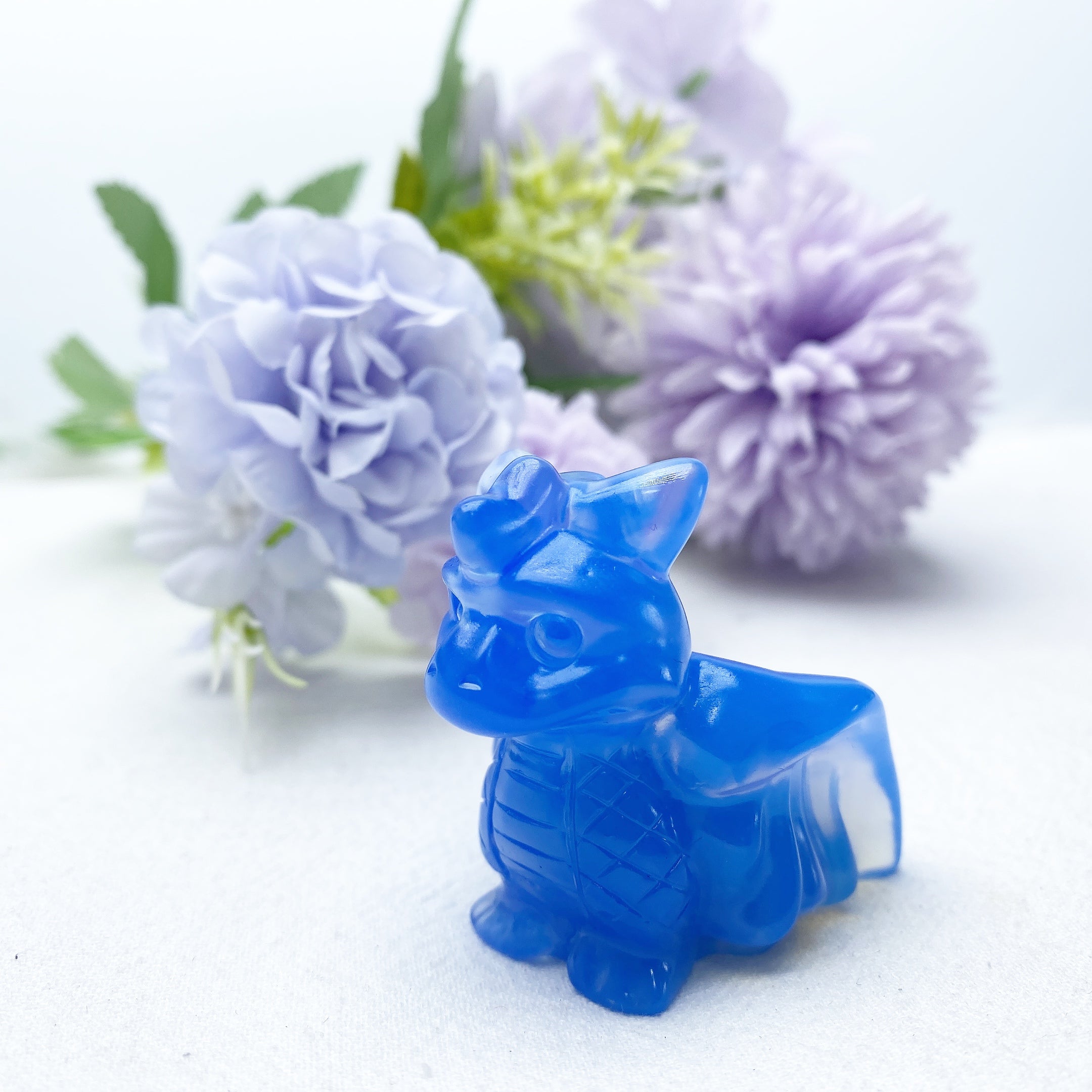 1.8 inch Mixed Crystal Baby Dragon Carving for Healing