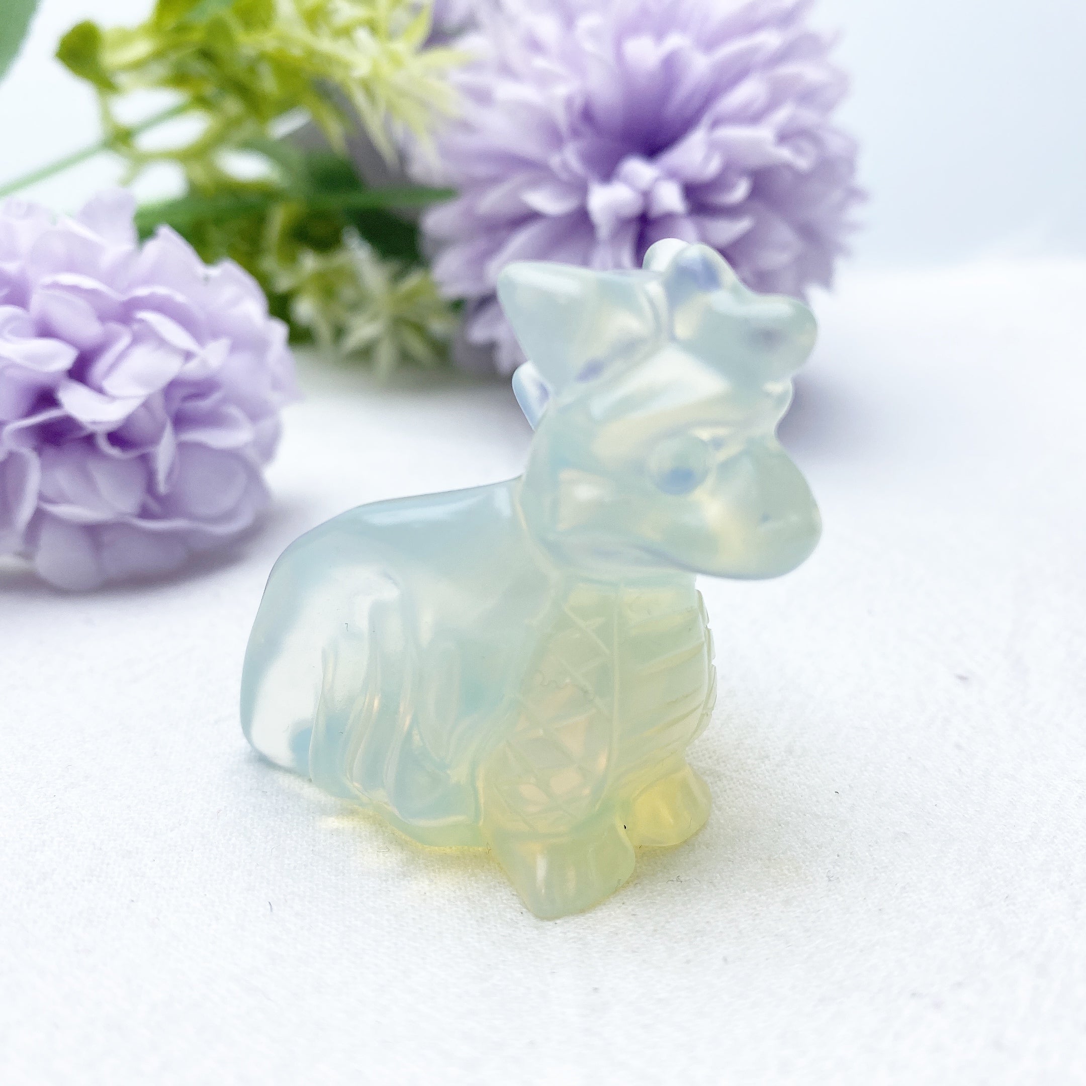 1.8 inch Mixed Crystal Baby Dragon Carving for Healing